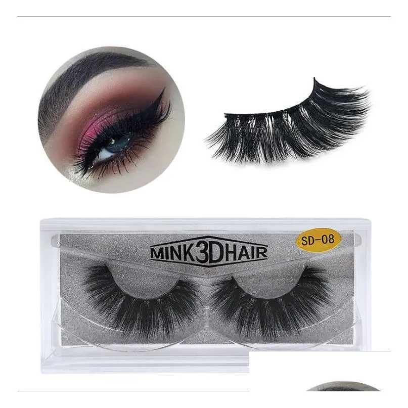 hot new 3d mink eyelashes eyelashes messy false eye lash extension 12styles y eyelash full strip eye lashes by chemical fiber thick