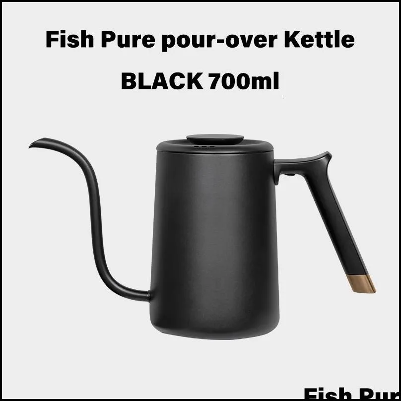 coffee pots timemore fish pure pour over kettle 700ml 6mm spout coffee pot easy make vertical water flow ergonomic handle gooseneck