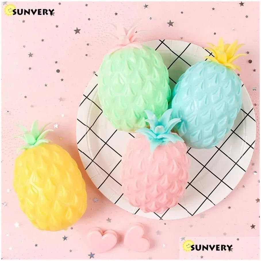 Shanrya Boules anti-stress à taper, jouet balle Ananas Boule anti-stress jouet Boules douces anti-stress pour les personnes souffrant de TDAH pour le TDA