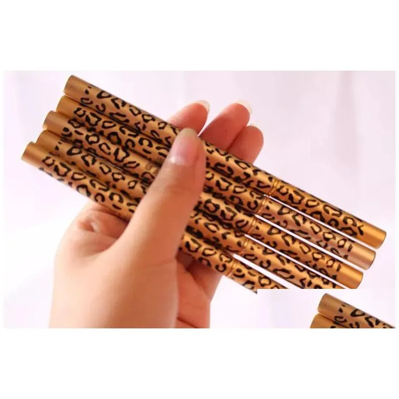 wholesalefd483 fashion design waterproof leopard brown eyebrow pencil with brush make up