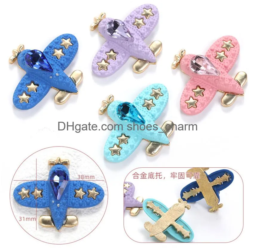 mix fast delivery 3d chain alloy star aircraft model custom mexican style pvc shoe charms pvc shoecharms buckle soft rubber for croc shoes