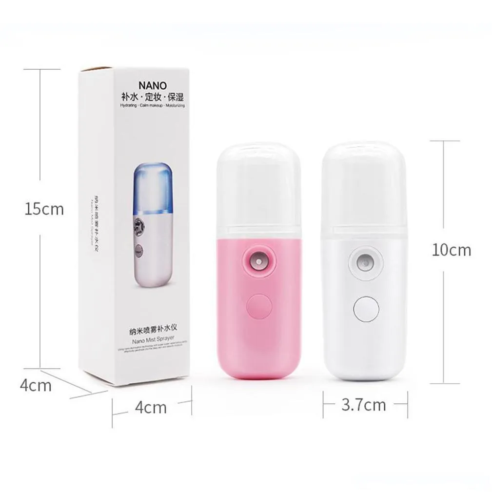 party supplies mini face stream beauty spray handheld water machine moisturizing nano ionic mist face humidifier sauna facial pore cleansing