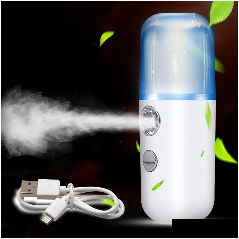 party supplies mini face stream beauty spray handheld water machine moisturizing nano ionic mist face humidifier sauna facial pore cleansing