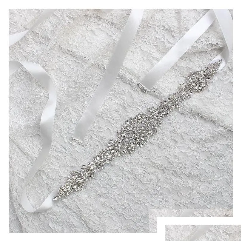 Sashes New Luxury Rhinestone Adornment Belt Dress Accessories 100 Handmade Best Selling Bridal Fro Prom Party 10 Drop Delive Dhfwm