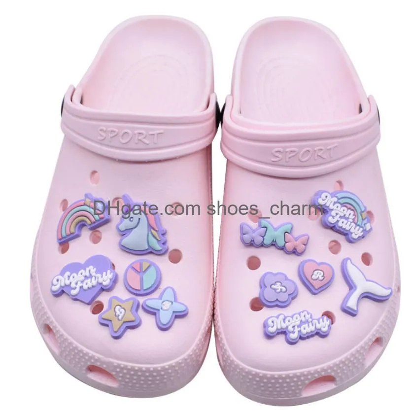 cute english alphabet detachable shoe decoration pvc shoe decoration buckle soft rubber garden shoe accessories for clogs crocodile decoration