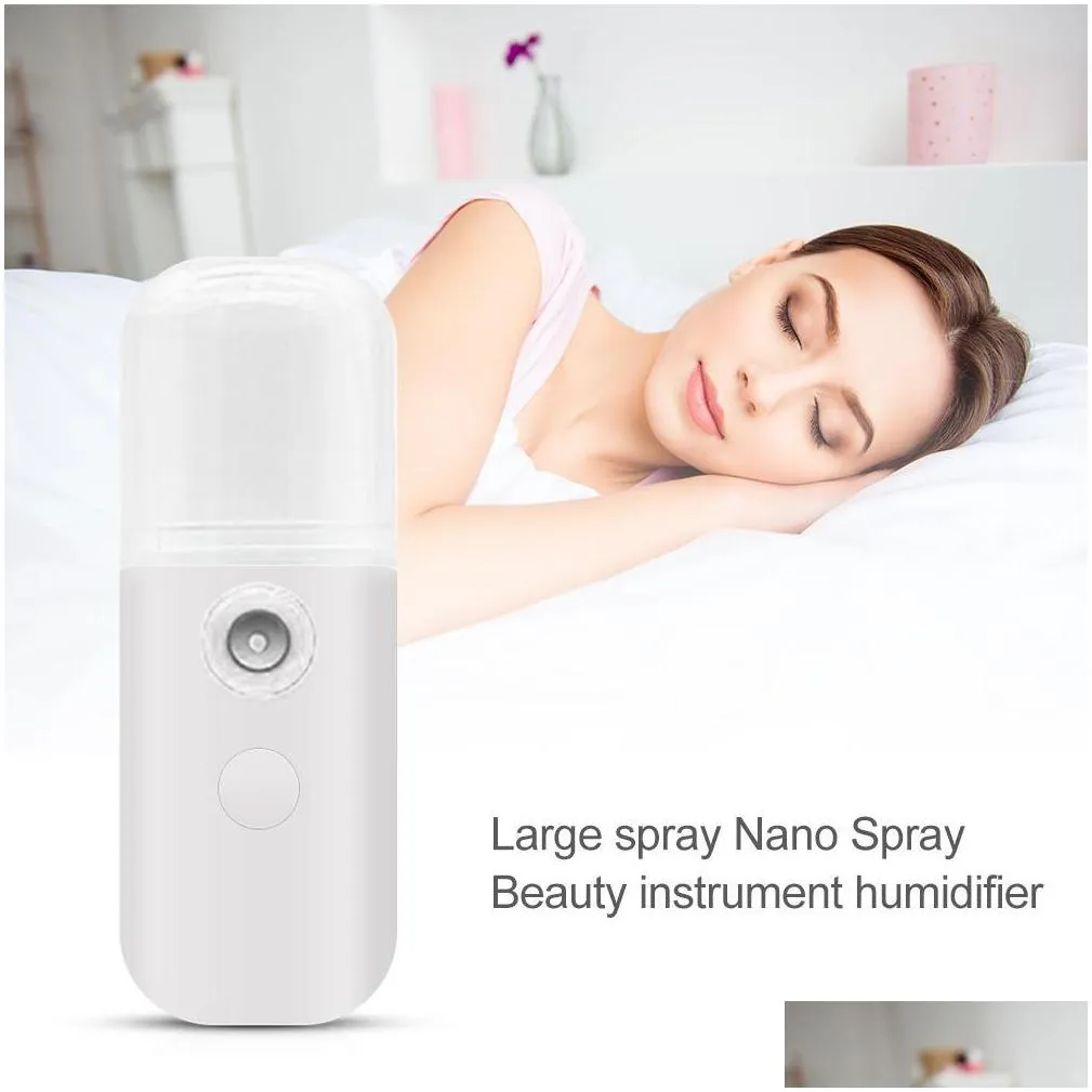 party supplies mini face stream beauty spray handheld water machine moisturizing nano ionic mist face humidifier sauna facial pore cleansing