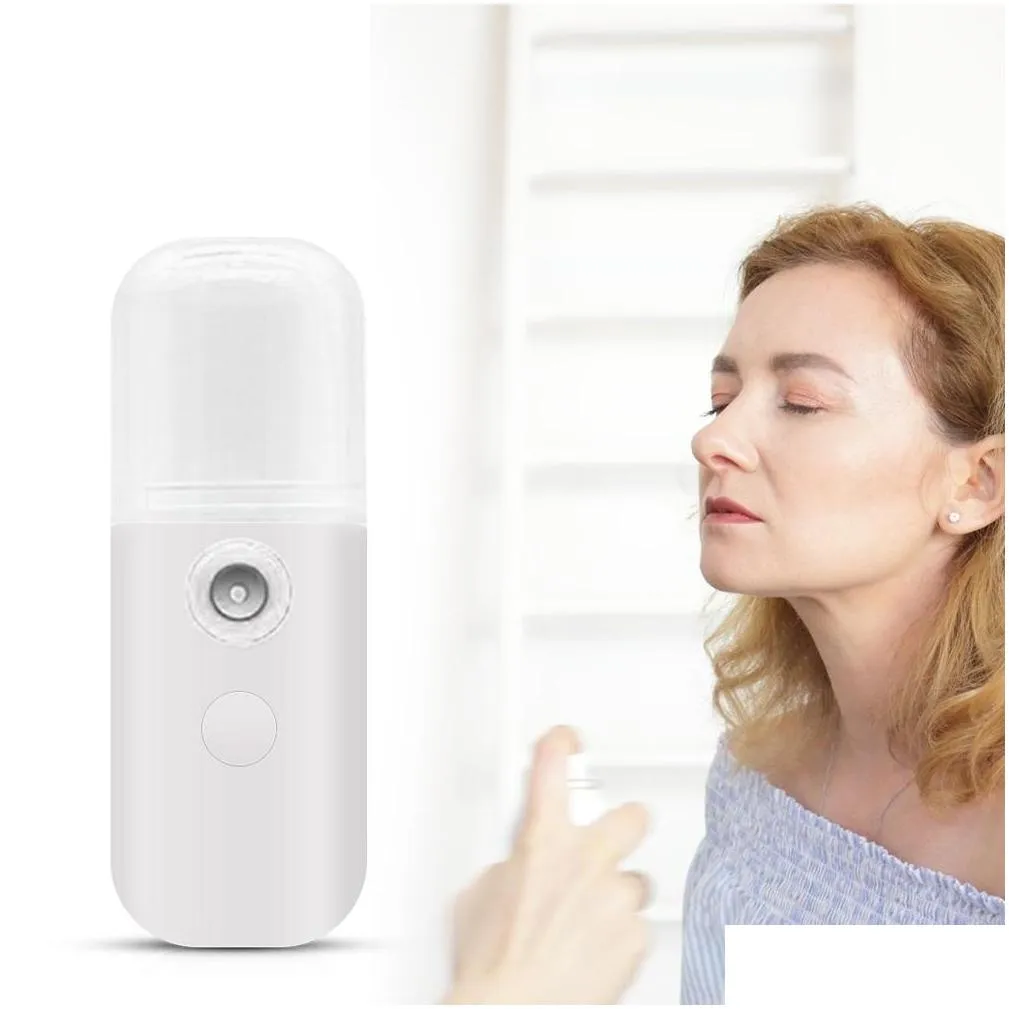 party supplies mini face stream beauty spray handheld water machine moisturizing nano ionic mist face humidifier sauna facial pore cleansing