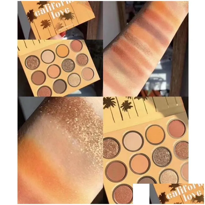 maquillage makeup 12color/set eyeshadow palette geaimei california love pressed powder palette net wt.12x0.90g