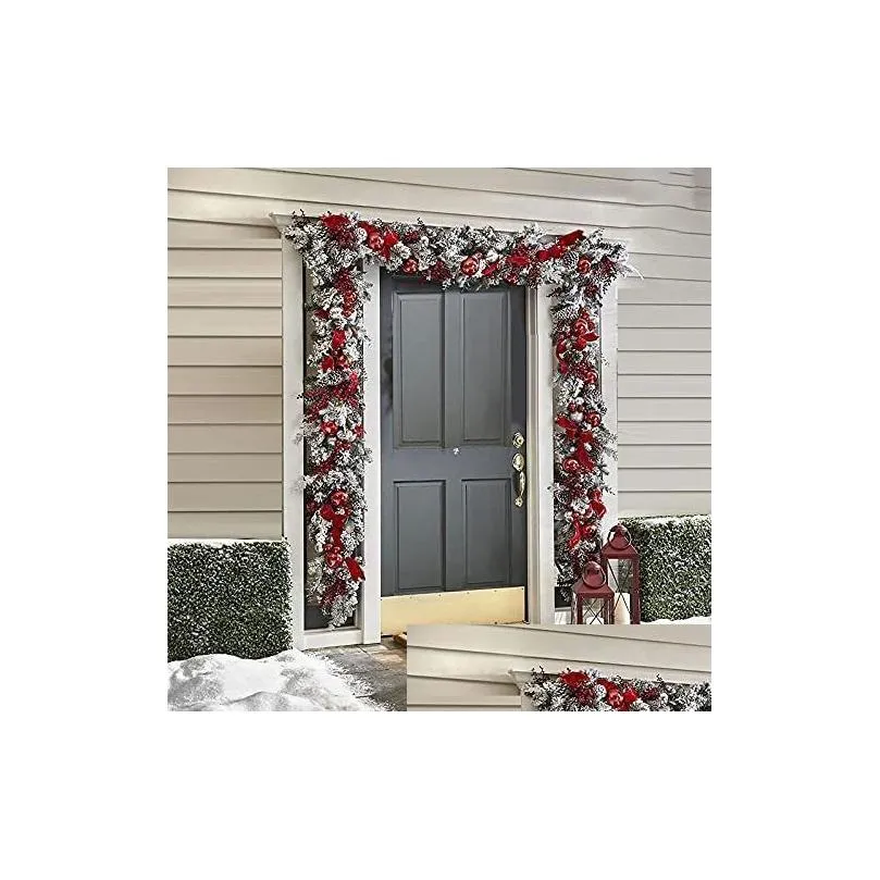 christmas decorations wreath outdoor xmas signs home garden office porch front door hanging garland year decor 220916