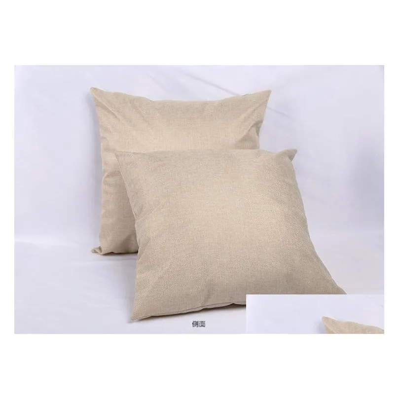 heat sublimation white linen pillowcase solid color pillowcase back cushion 40 x 40cm 45 x 45cm 50cm x 50cm without insert cushion