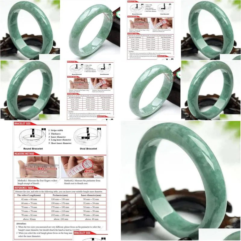 other bracelets natural chinese green jade bracelet bangle 5464mm charm jewellery fashion handcarved lady woman girl luck amulet