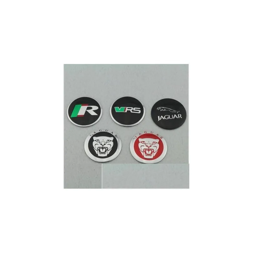 4pcs sets 56 5mm r racing logo stickers auto car wheel center hub caps sticker for jaguar xf xj xjs xk stype xtype243s