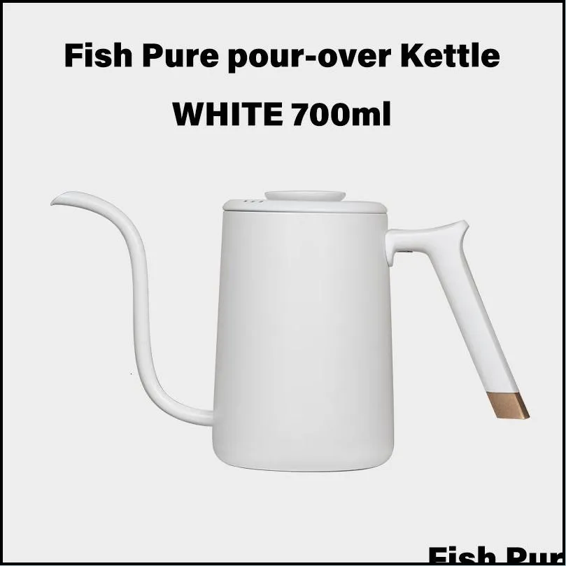 coffee pots timemore fish pure pour over kettle 700ml 6mm spout coffee pot easy make vertical water flow ergonomic handle gooseneck