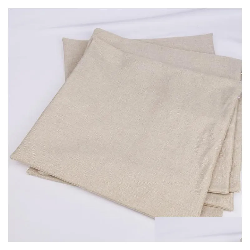 heat sublimation white linen pillowcase solid color pillowcase back cushion 40 x 40cm 45 x 45cm 50cm x 50cm without insert cushion