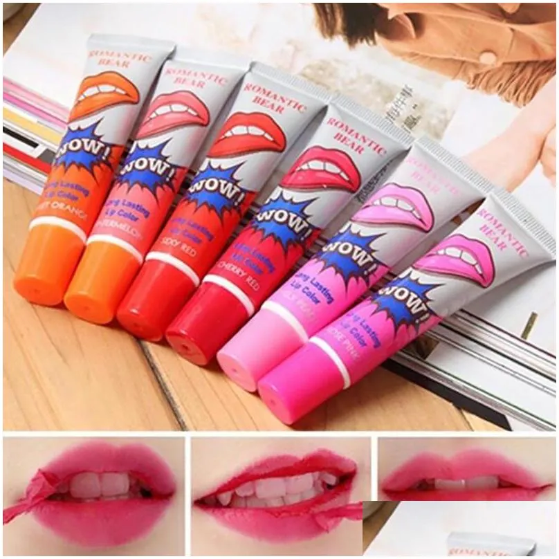 lipstick romantic peel tearing type lip gloss long lasting tattoo makeup lips tint y lipsticks makeup wholesale in bulk