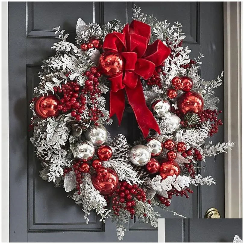 christmas decorations wreath outdoor xmas signs home garden office porch front door hanging garland year decor 220916