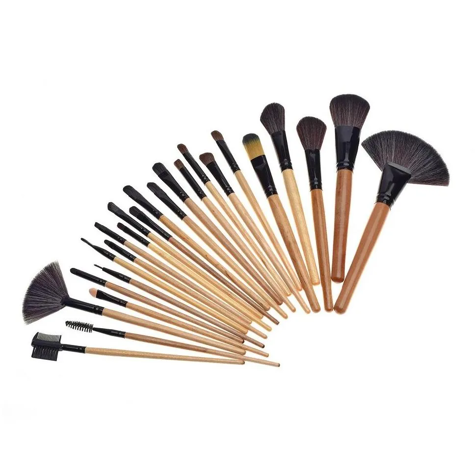 wholesale cosmetics brushes gift bag of 24 pcs makeup brush sets professional eyebrow powder foundation shadows pinceaux make up tools