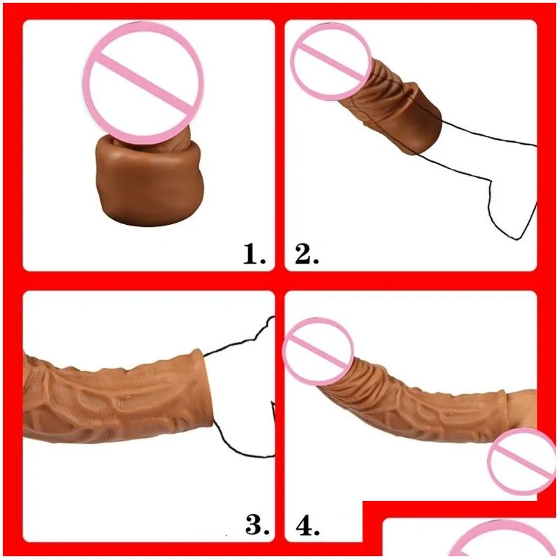  toy massager penis extender sleeves reusable delay ejaculation cock rings prostate massager toys for men products