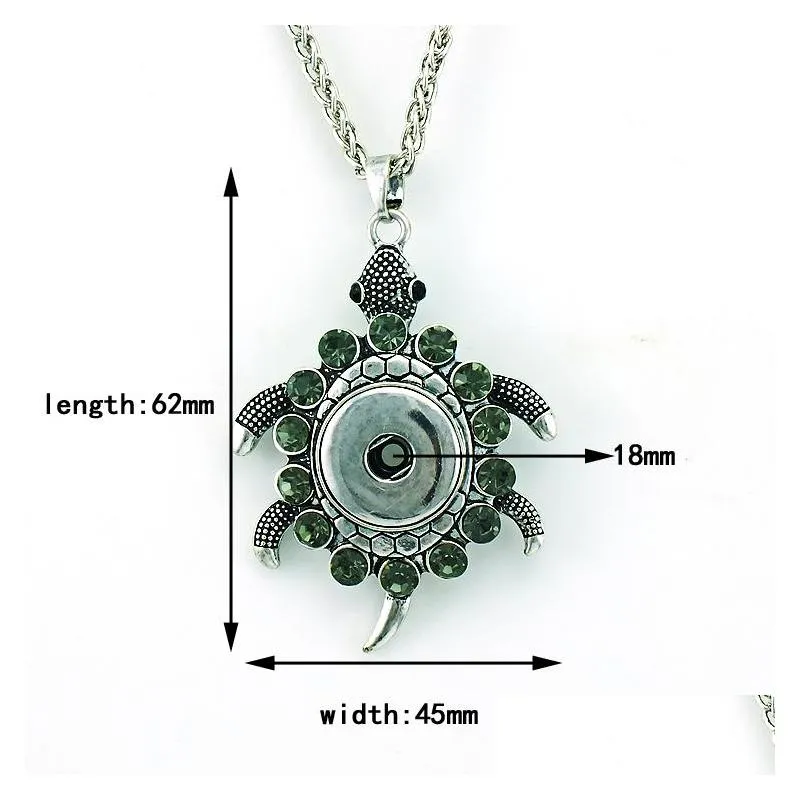  fashion 18mm snap buttons charms necklaces rhinestone retro tortoise interchangeable buttons pendants necklaces for men jewelry