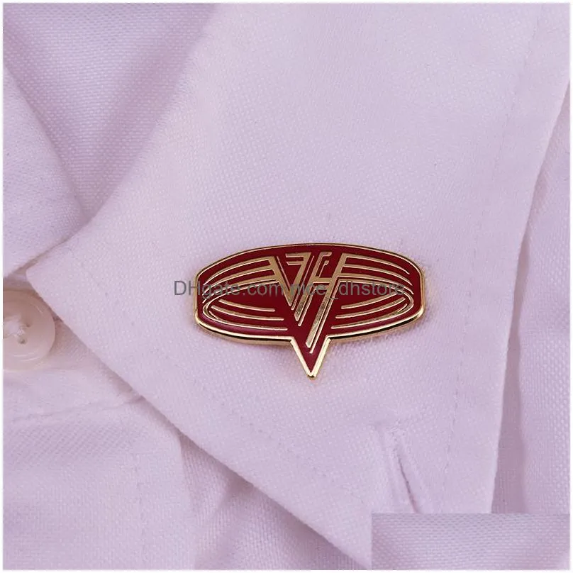 van halen enamel pin music famous rock band metal brooch cute funny gift