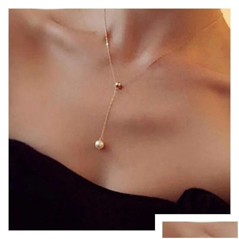 clavicle pearl pendant necklaces adjustable fashion mother shellfish necklace for women jewelry 0 7qf t2