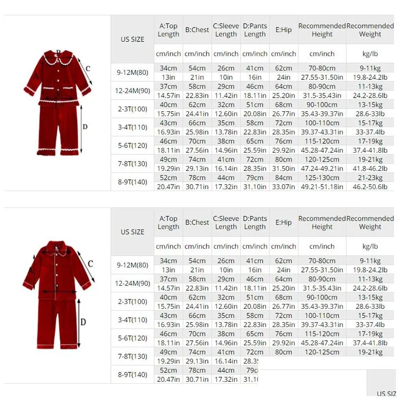 pajamas custom kids children family christmas golden velvet pyjamas red boy girl dress match clothes personalized xmas gift costume