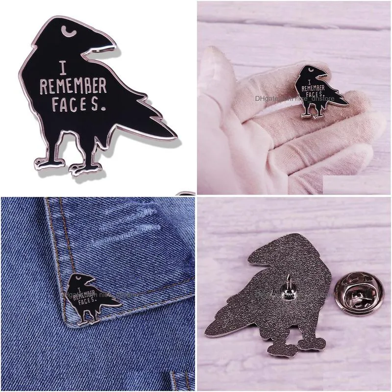 Raven Goth Witchy Bookish Six Of Crows Pin