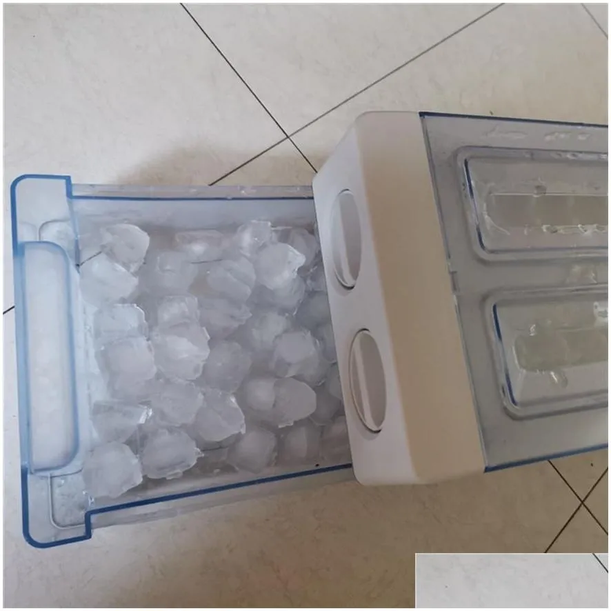 refrigerator storage drawer 30 grid small ice cube mould box popsicle molds maker tray juice making diy bar kitchen accessories