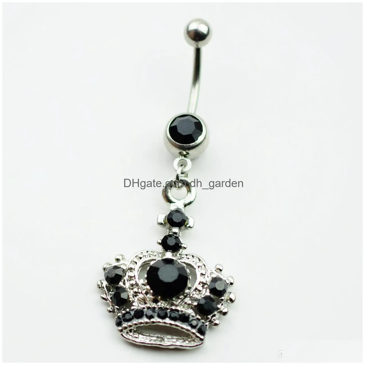 d0148 mix color crown belly navel button ring