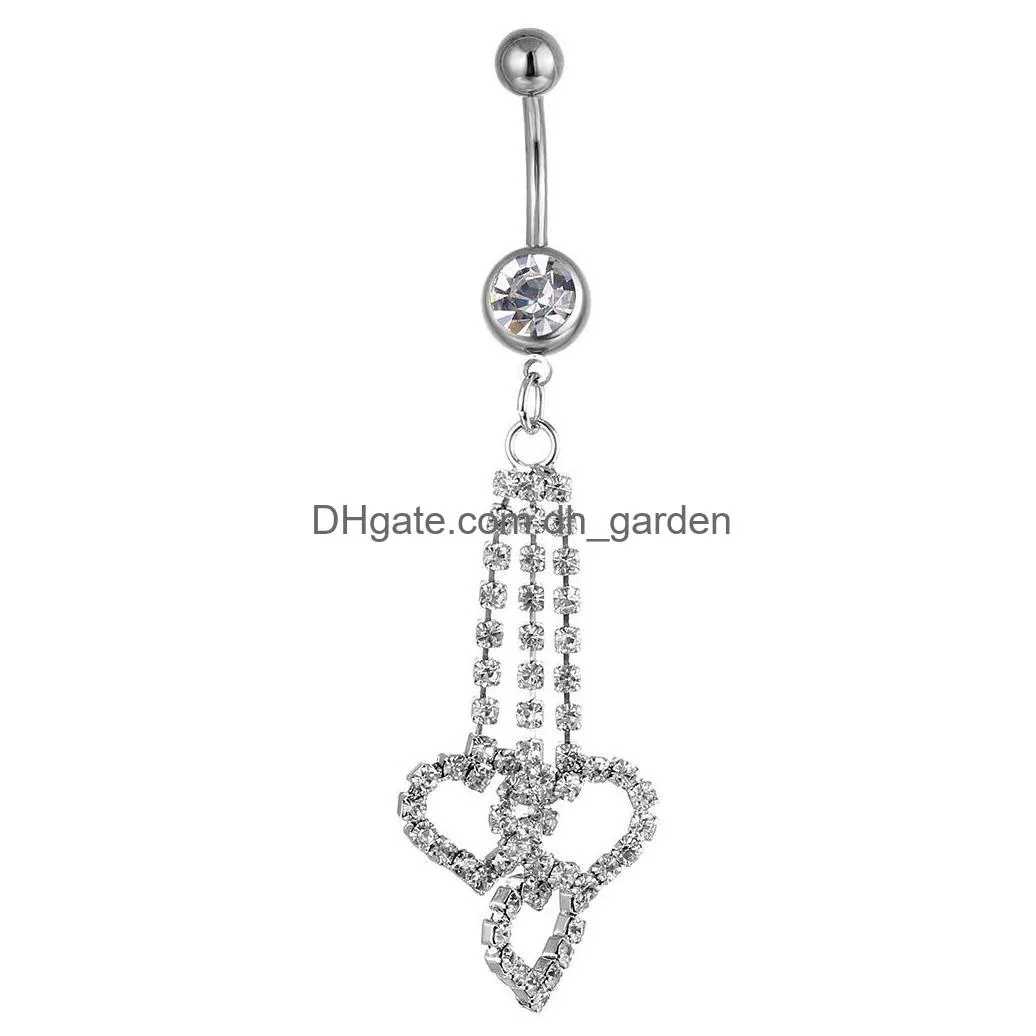 d0261 cross belly navel button ring