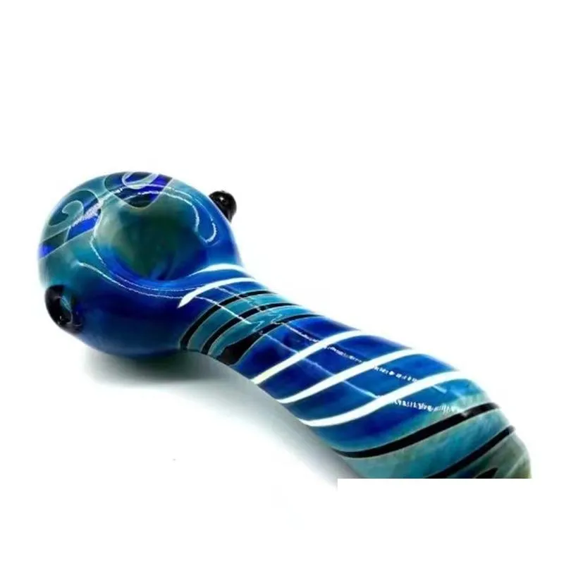 stained mini glass pipe model 4 inch pipes smoking accessories hookah tobacco spoon colored small hand pipes for oil burner dab