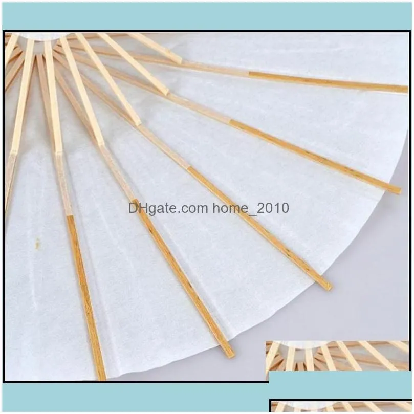 Umbrellas 60Pcs Bridal Wedding Parasols White Paper Beauty Items Chinese Mini Craft Umbrella Diameter 60Cm Sn4664 Drop Delivery Home