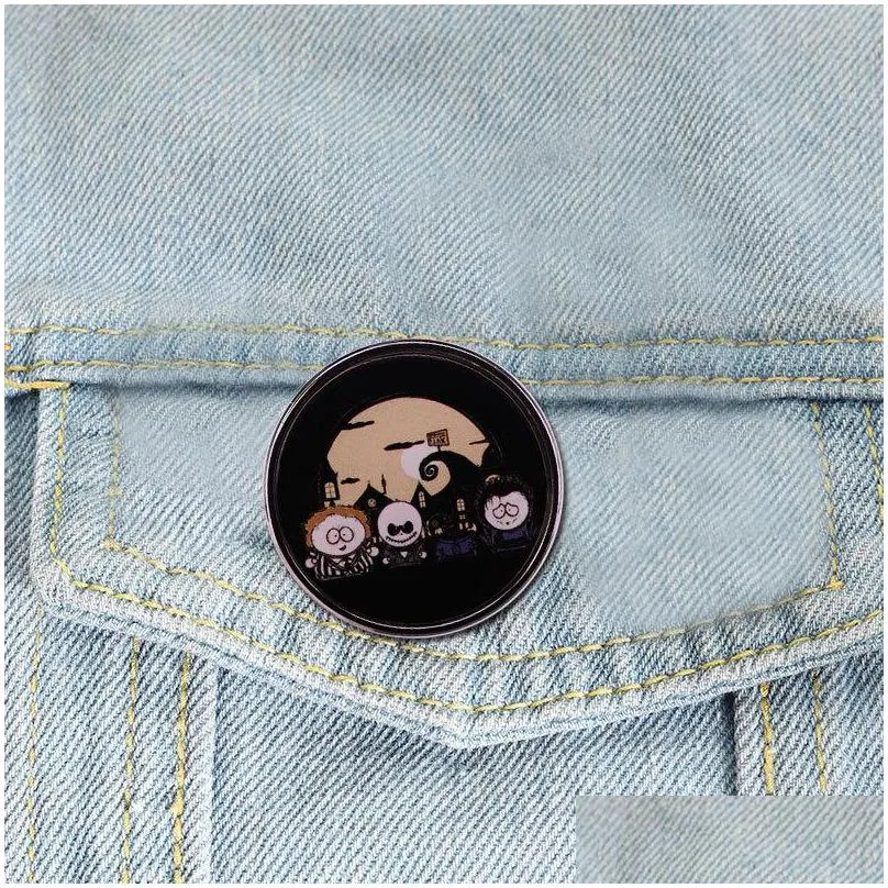 nightmare before christmas south park brooch tim burton film badge