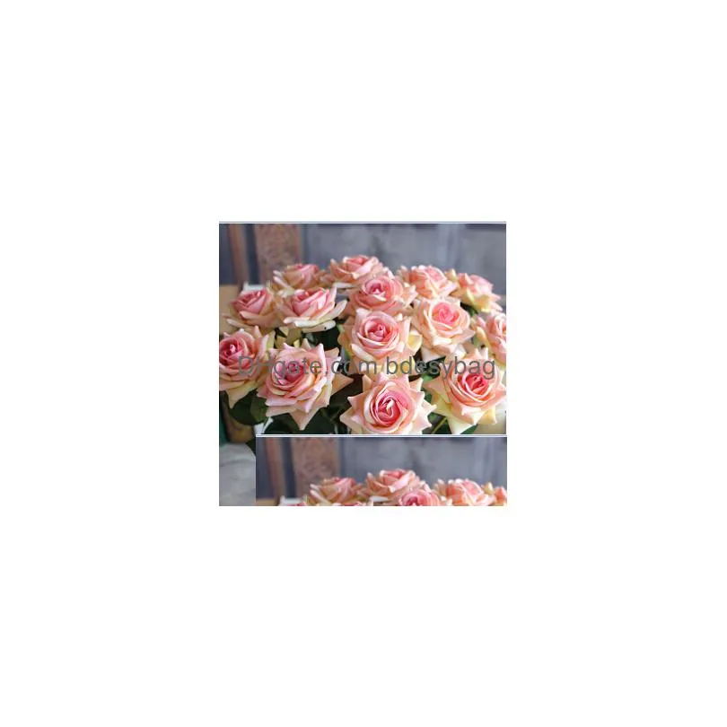 red valentines mini velvet rose spring artificial fake flower bouquet room wedding hydrangea decor