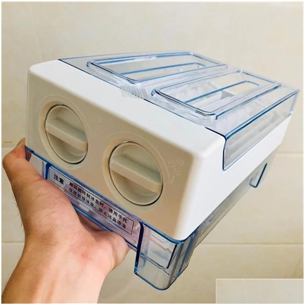 refrigerator storage drawer 30 grid small ice cube mould box popsicle molds maker tray juice making diy bar kitchen accessories