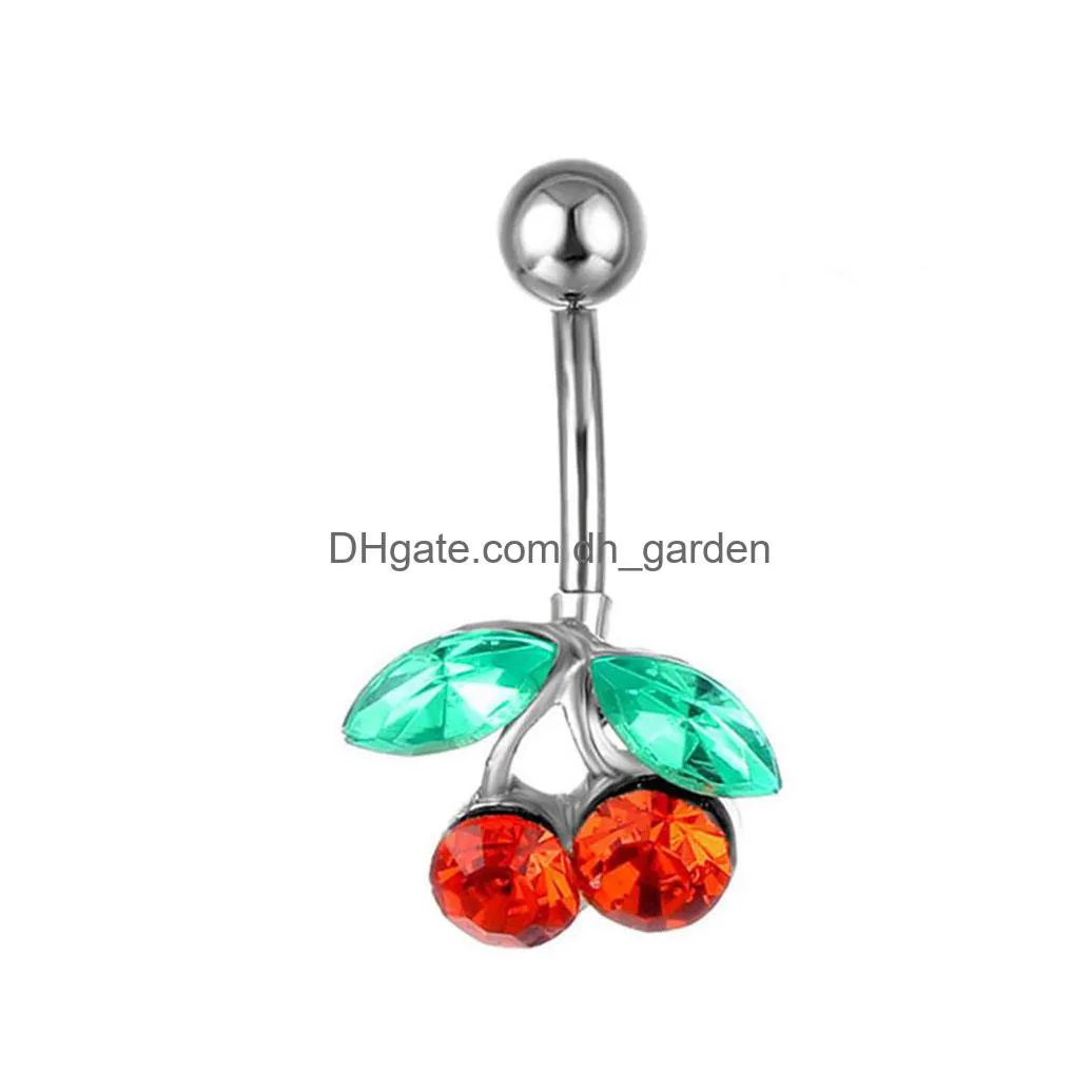 d0334 butterfly style belly navel button ring clear color