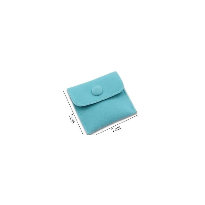 velvet jewelry gift packaging bag small envelope shape pouch with snap fastener dust proof jewelry storage bags green color