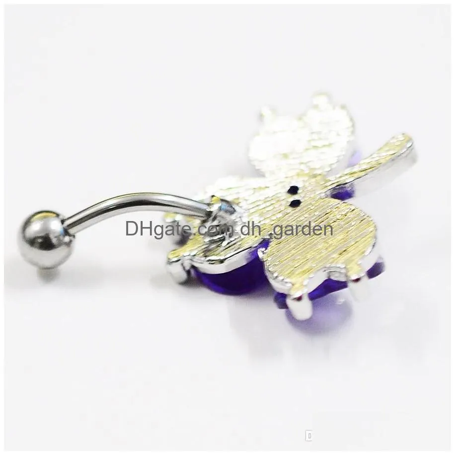 d0688 purple color leave belly navel stud for fashion jewelry piercing body