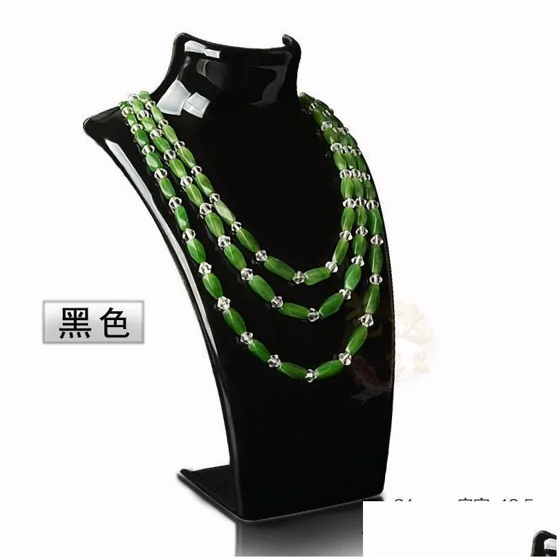  fashion acrylic jewelry display 20x13.5x7.3cm pendant necklaces model stand holder white clear black color