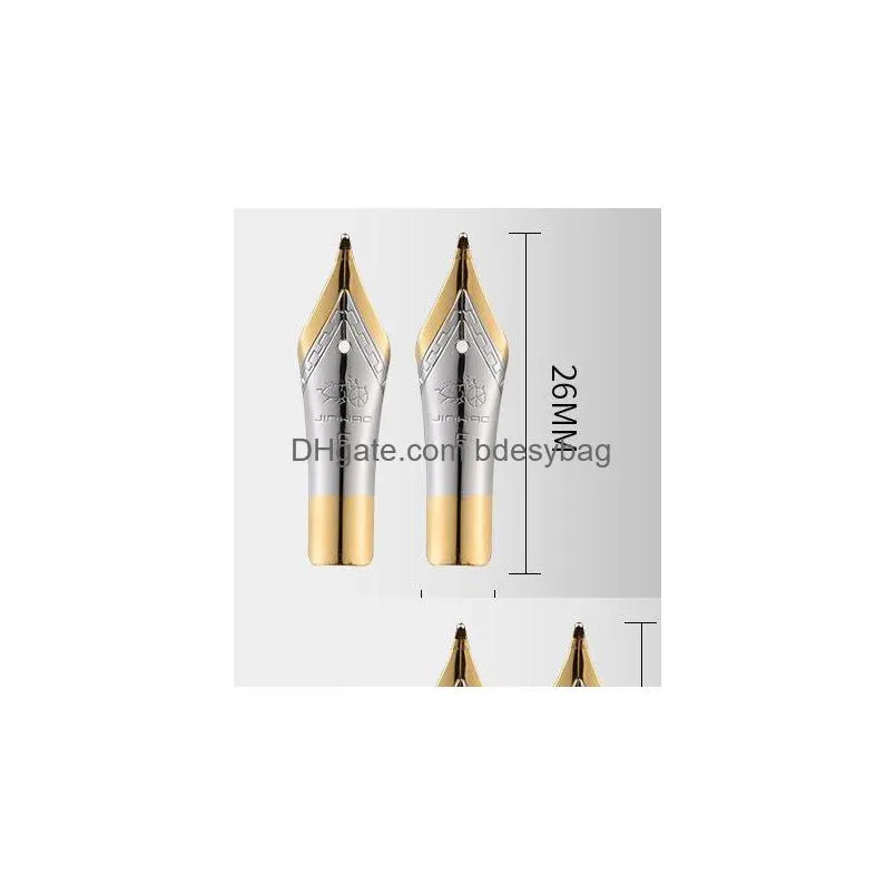 new kicute 5pcs/pack iraurita foutain pen nib gold 0 5mm medium nib replacement nib business fountain pen