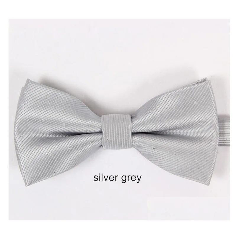 man bow tie silver dot bowknot mens butterfly suit accessories neckwear for men spot black bowtie 2pcs/lot