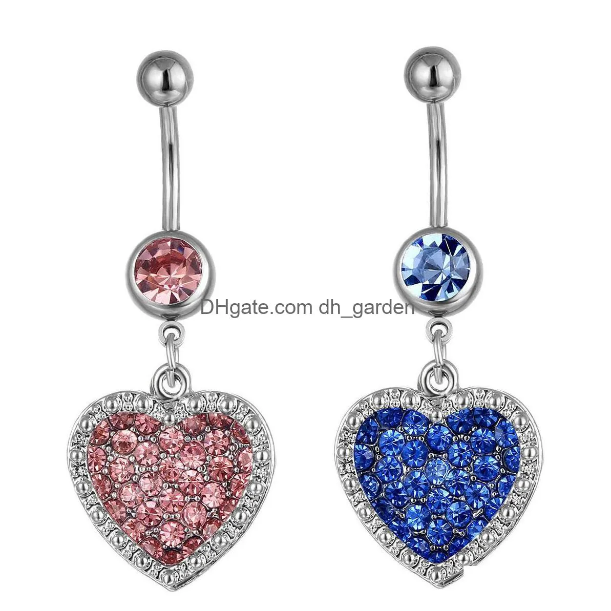d0585 bowknot clear stone belly navel button ring