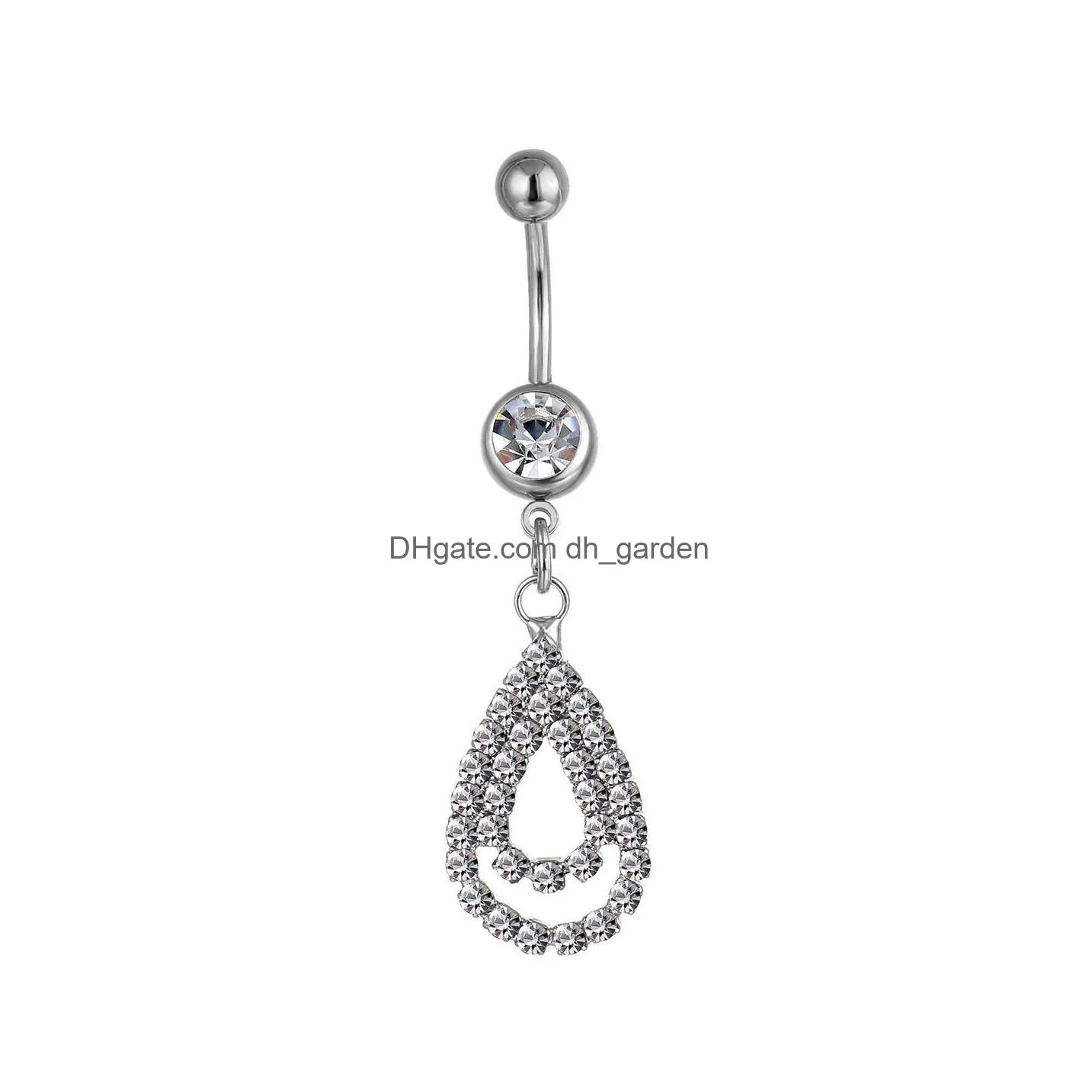 d0058 1 color clear color belly ring nice style belly ring with piercing body jewlery navel belly ring body jewelry