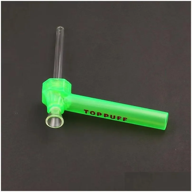 toppuff for travel smoking waters pipes glass water bongs tobacco 160mm acrylic oil burner pipe bong acrylic