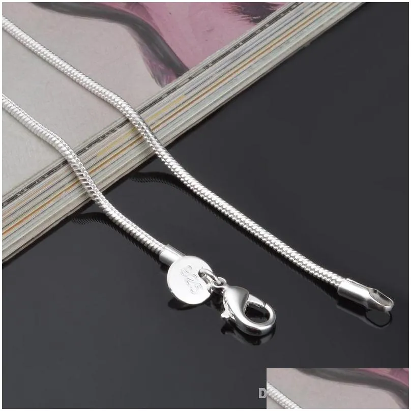 2mm 925 sterling silver snake chain necklace 16 18 20 22 24 inch chains designer necklace jewelry wholesale