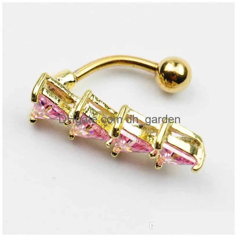 d0642 zircon mix colors belly navel stud