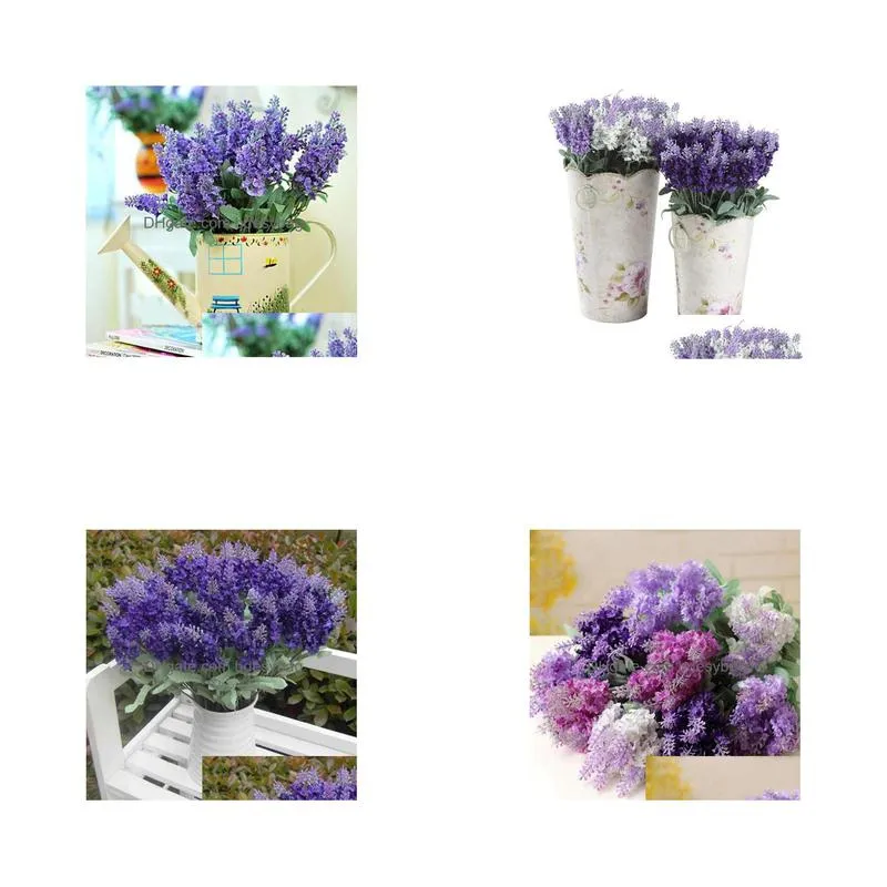 10 heads artificial lavender silk flower bouquet wedding home party decor for display 04ee