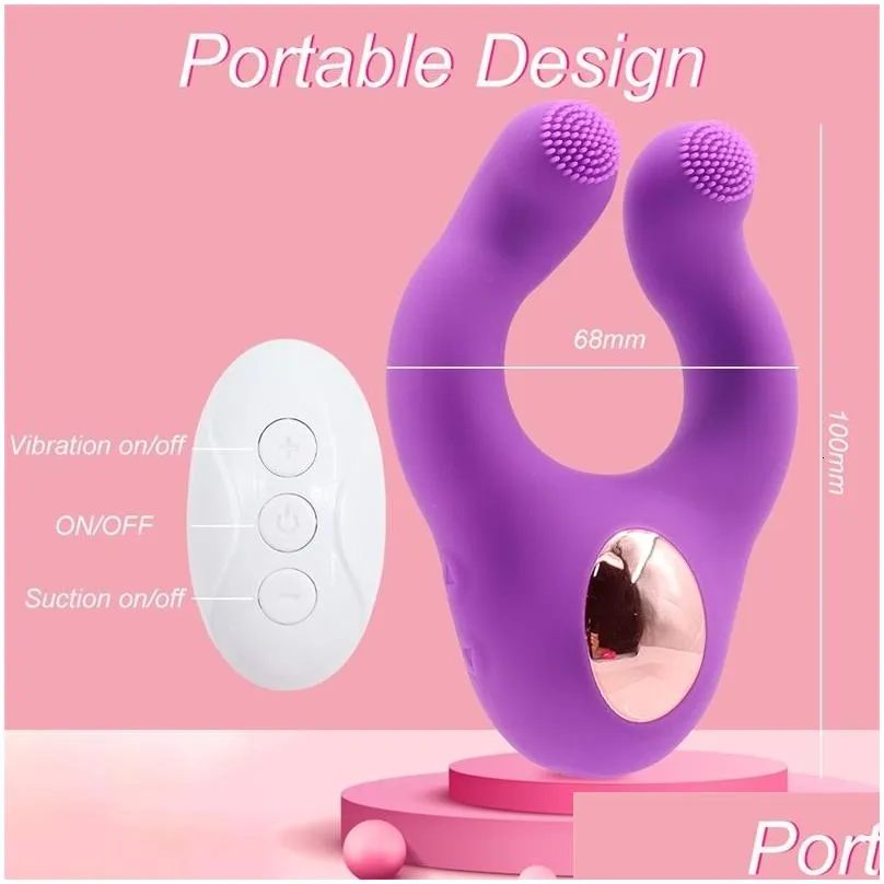  toy massager pair sucking vibrator testicle penis ring clitoris nipple stimulator soft silicone massage perineum suitable for adult