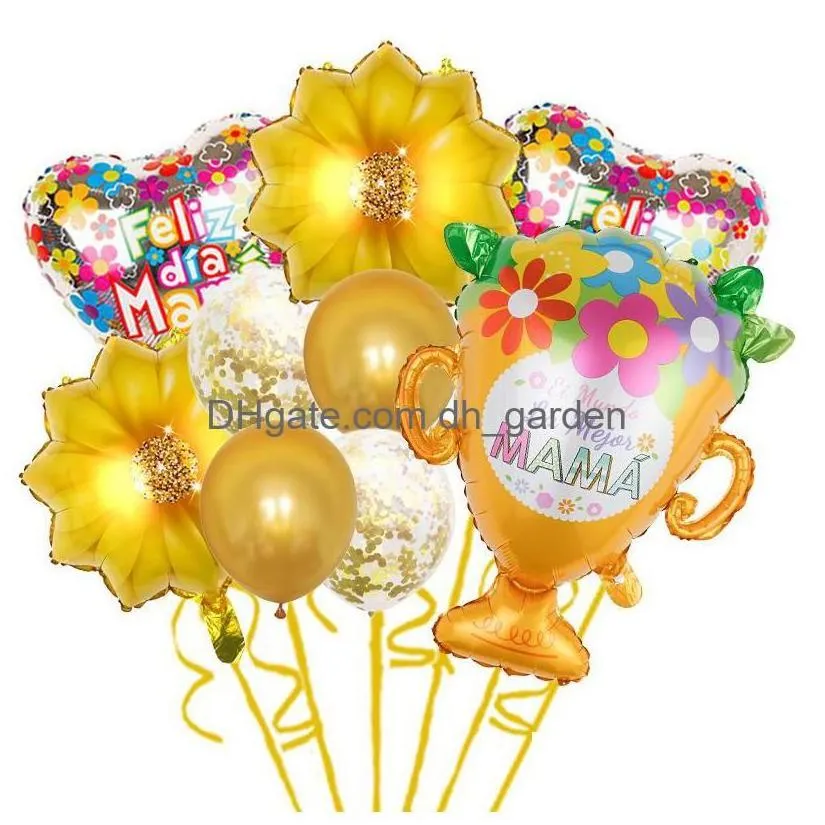 Party Decoration Mothers Day Theme Decorative Balloons Festive Balloon Set Mom I Love You Birthday Bedroom Meaning Extraordi Dhgarden