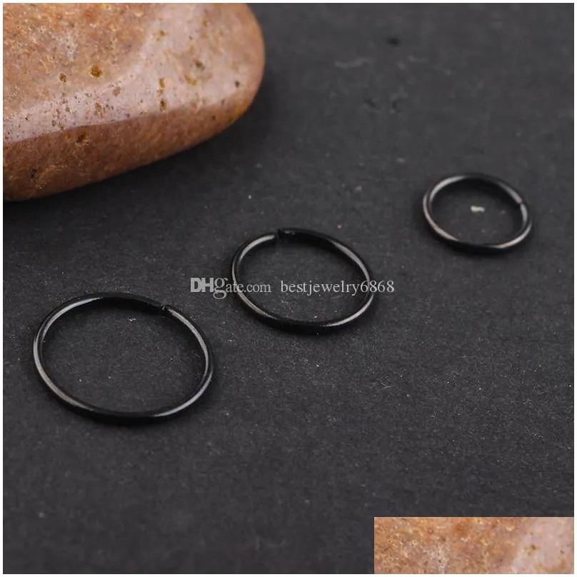 stainless hoop nose ring and stud cartilage hoop septum tragus piercing earring body jewelry 20g mix 100pcs 6/8/10mm